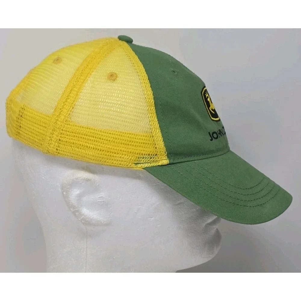 John‎ Deere Authentic Snapback Trucker Hat Cap Toddler EUC Mesh Embroidered Logo
